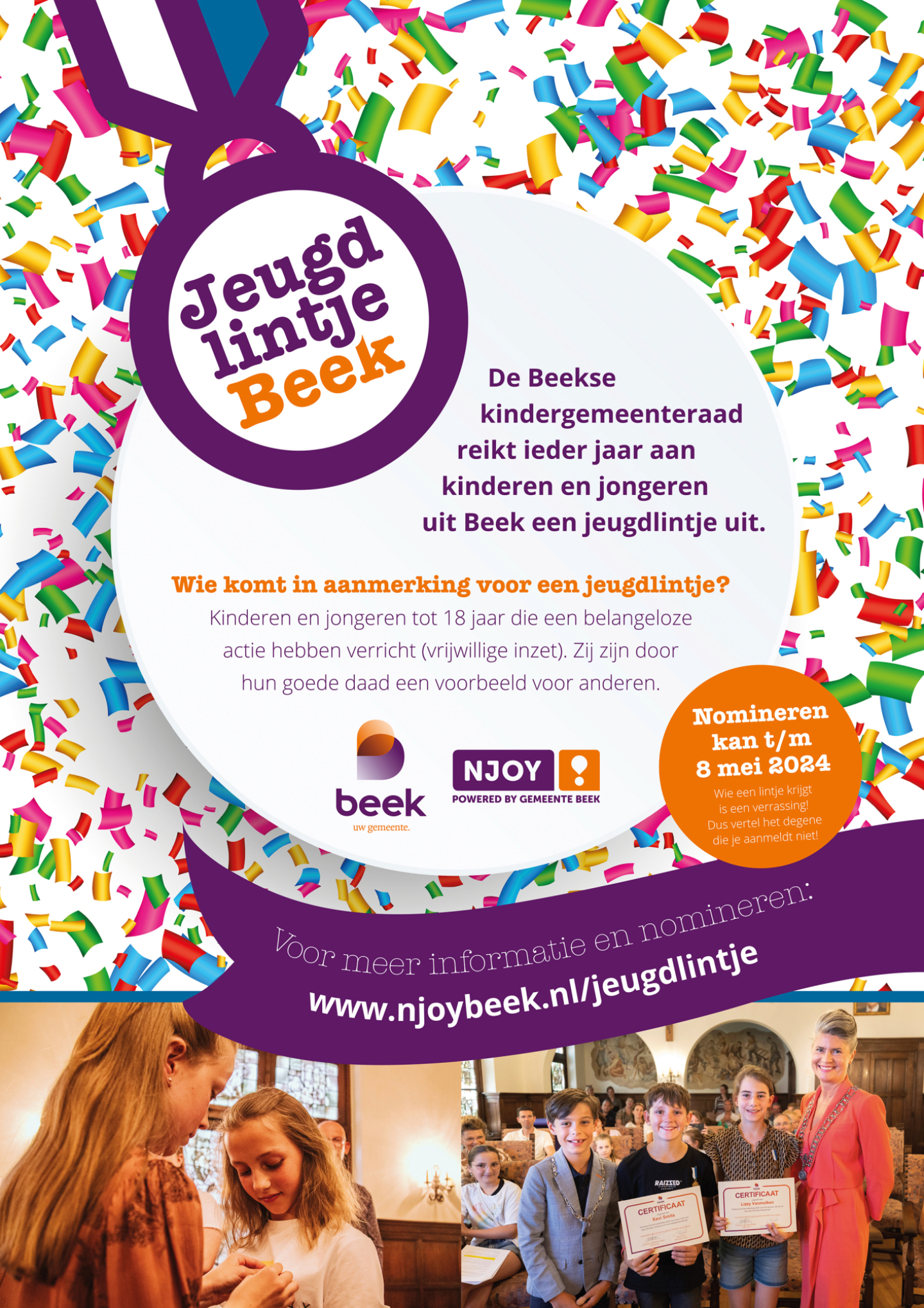 Gemeente Beek poster jeugdlintje